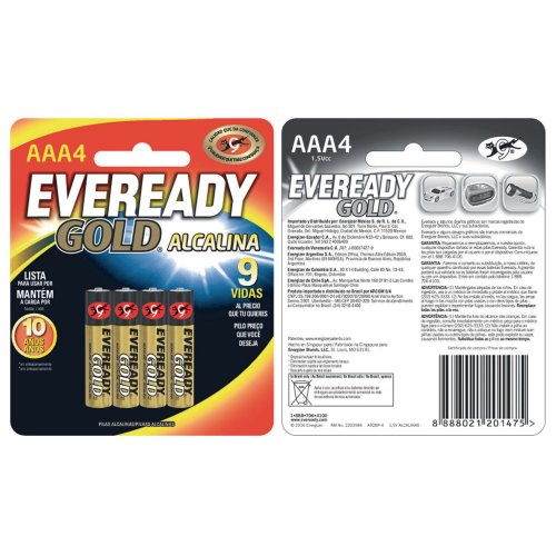 AAA paristo 1.5 V LR03 Eveready gold 4kpl, hinta 1,71€