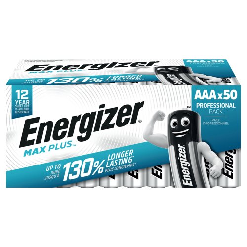 Aaa Paristo Energizer max plus lr3 alkali 1 kpl=50 paristoa 50kpl, hinta 44,95€