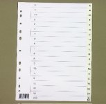 Aakkosvälilehti Esselte A4 A-Ö muovi