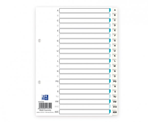 Aakkosvälilehti Oxford Strong Line A5 PP A-Å, hinta 3,34€