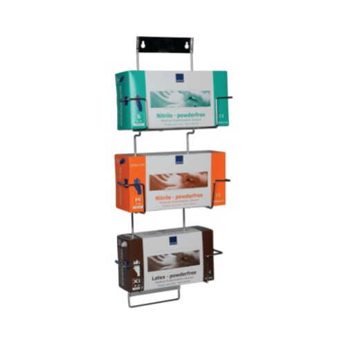 Abena flexi rack käsineteline 3 rasialle, ruostumaton teräs, hinta 59€