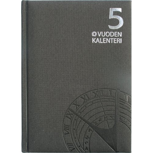 Ajasto 5 vuoden kalenteri päiväämätön harmaa 148 x 210mm, hinta 39,77€