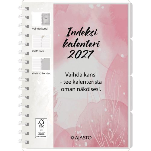 Ajasto indeksi-kalenteri 2027 148 x 210 mm, hinta 11,90€