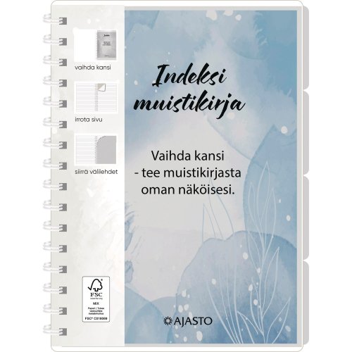 Ajasto indeksi muistikirja, hinta 32,37€