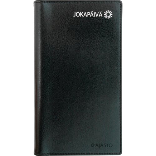 Ajasto jokapäivä 2027 taskukalenteri musta 85 x 162 mm, hinta 19,32€