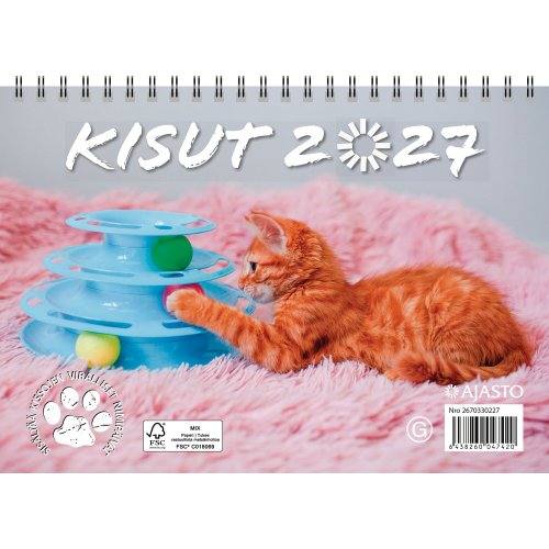 Seinäkalenteri 2027 Ajasto kisut a5 210 x 148mm, hinta 8,66€