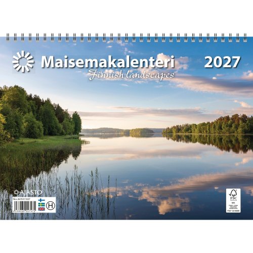 Maisemakalenteri 2027 Ajasto seinäkalenteri 290 x 420mm, hinta 18,10€