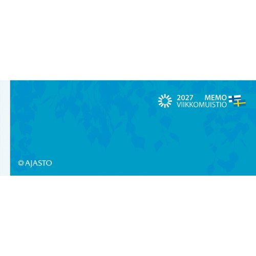 Viikkomuistio 2027 Ajasto memo pöytäkalenteri 255 x 95mm, hinta 1,43€