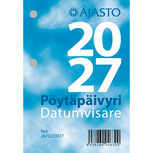 Pöytäkalenteri 2027 Ajasto pöytäpäivyri 83 x 119mm, hinta 8,63€