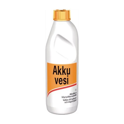 Akkuvesi 1l, hinta 3,23€