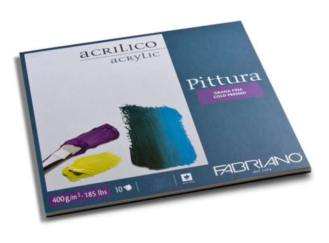 Akryyli- ja öljyvärimaalauspaperi Fabriano Pittura 50x70 cm, hinta 2,93€