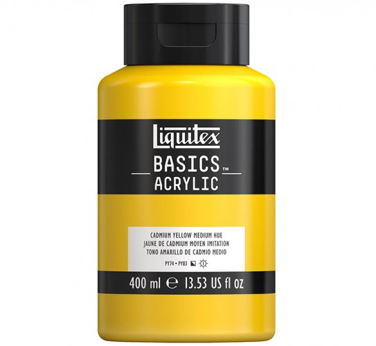 Akryyliväri Liquitex Basics keltainen 400 ml, hinta 13,83€