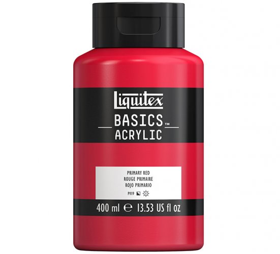 Akryyliväri Liquitex Basics peruspunainen 400 ml, hinta 13,83€