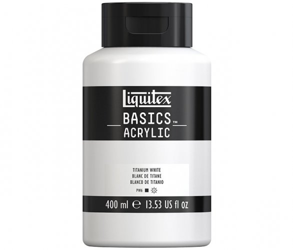 Akryyliväri Liquitex Basics titaaninvalkoinen 400 ml, hinta 13,83€