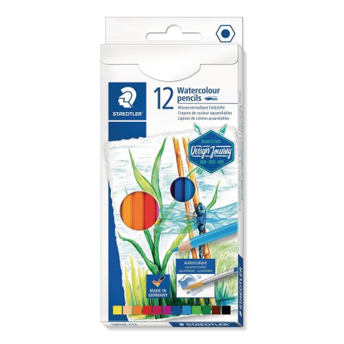 Akvarellikynä Staedtler värilajitelma 12kpl, hinta 6,65€