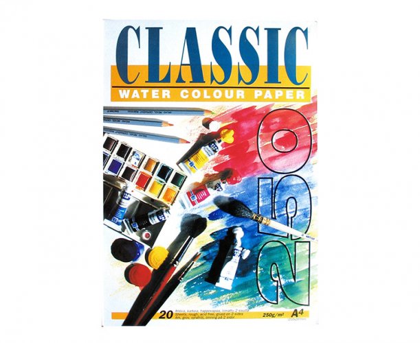 Akvarellilehtiö Classic A4/20 250G, hinta 7,51€