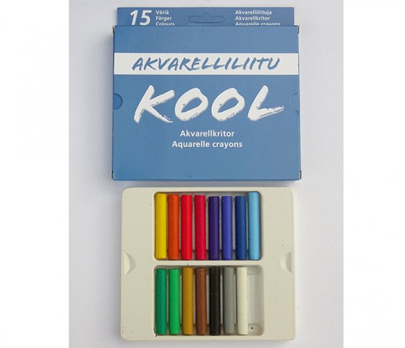 Akvarelliliitu lyhyt Kool värilajitelma /15, hinta 8,02€