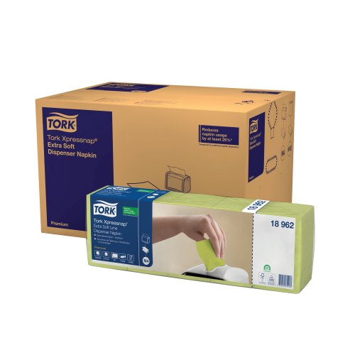 Annostelijaliina Tork® xpressnap® extra soft n4 lime 18962 1000kpl, hinta 25,10€