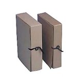 Arkistokotelo A4 4 cm nappi/nauha 1 mm ruskea