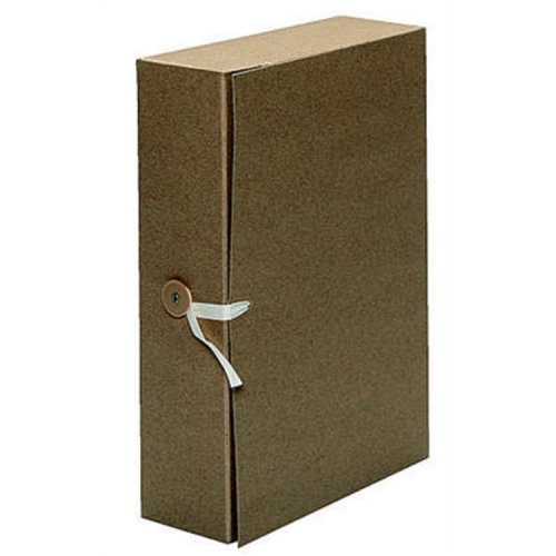 Arkistokotelo A4 8 cm nappi/nauha 1 mm ruskea, hinta 3,32€