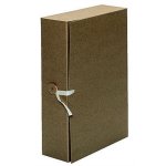 Arkistokotelo A4 8 cm nappi/nauha 1 mm ruskea