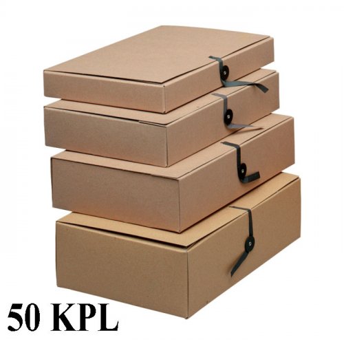Arkistokotelo 8cm A4 ruskea nappikiinnityksellä 50 kpl arkistokoteloita edulliseen hintaan
