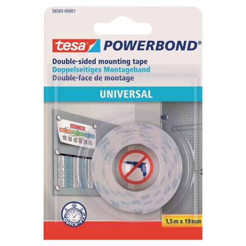 Asennusteippi Tesa 558565 kaksipuolinen 19mm x 1,5m, hinta 10,59€