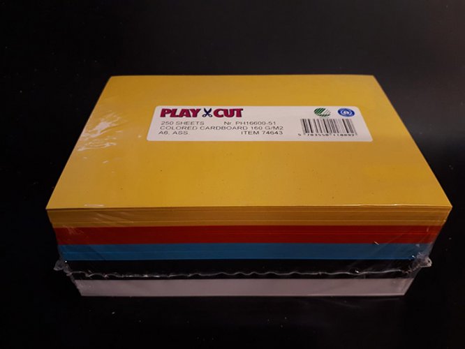 Askartelukartonki NPA A6 160G 5 värin lajitelma /250, hinta 6,34€
