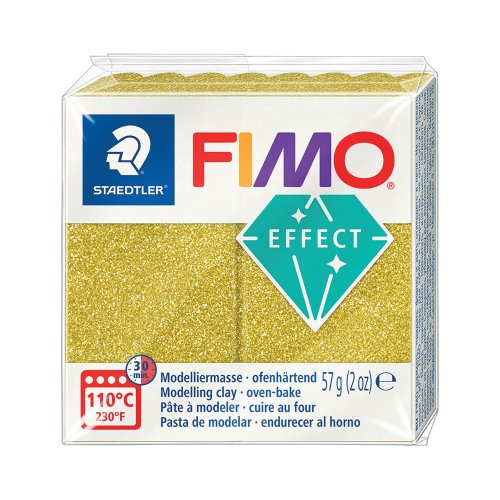 Askartelumassa Staedtler fimo ef 112 kulta glitter 57g, hinta 2,70€