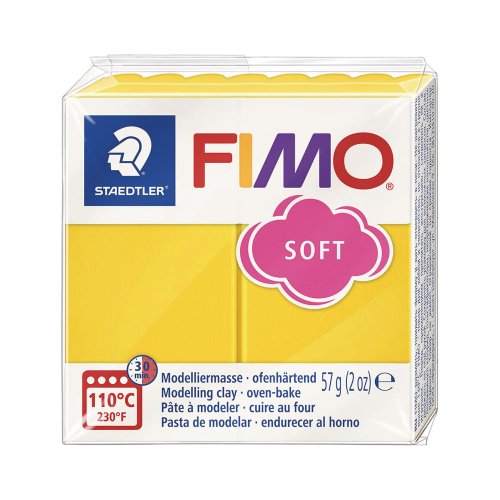 Askartelumassa Staedtler fimo keltainen, hinta 2,39€