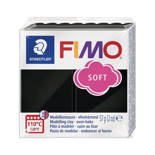 Askartelumassa Staedtler fimo musta, hinta 2,39€