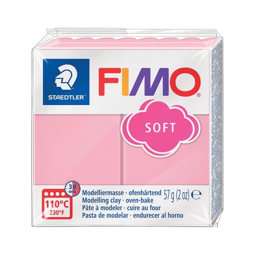 Askartelumassa Staedtler Fimo Soft t21 vaaleanpunainen 57g, hinta 2,70€