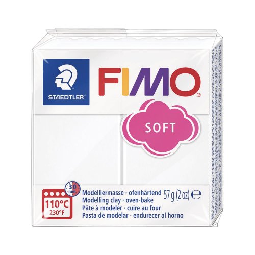 Askartelumassa Staedtler fimo valkoinen, hinta 2,39€