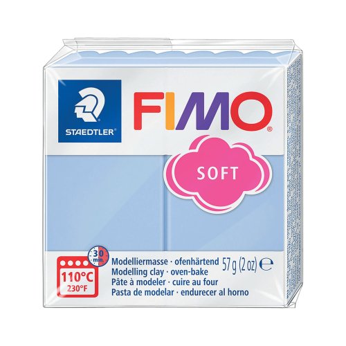 Askartelumassa Staedtler FimoSoft t31 vaaleansininen 57g, hinta 2,70€