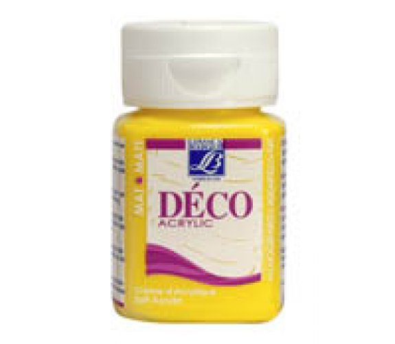 Askarteluväri Lefranc & Bourgois Deco Acrylic keltainen 50ml, hinta 4,07€