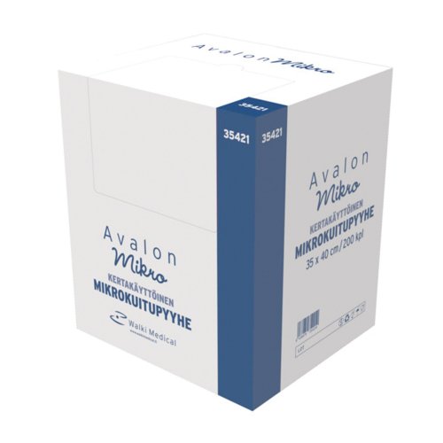 Avalon kertakäyttöpyyhe mikrokuitu 35x40cm 200kpl, hinta 98,09€