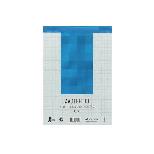 Avolehtiö Paperipiste a5/70 ruudutettu 7x7mm perforoitu, hinta 1,08€