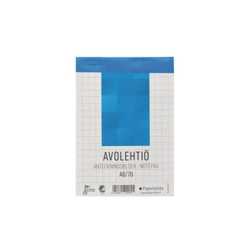 Avolehtiö Paperipiste a6/70 ruudutettu 7x7mm perforoitu, hinta 0,51€
