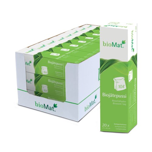 Biojätepussi Biomat® kompostoituva 15my 10l 20kpl, hinta 4,03€