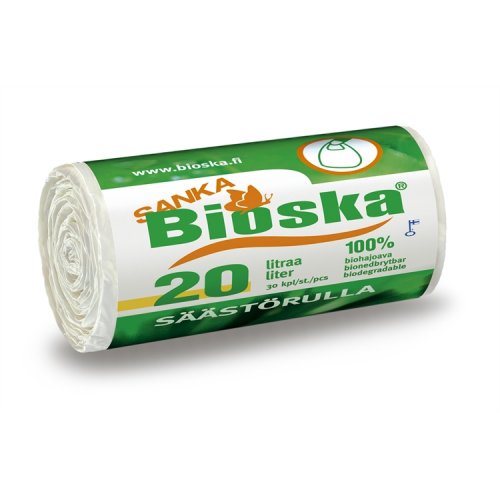 Biojätepussi Bioska sangallinen 20L 30 kpl, hinta 8,58€