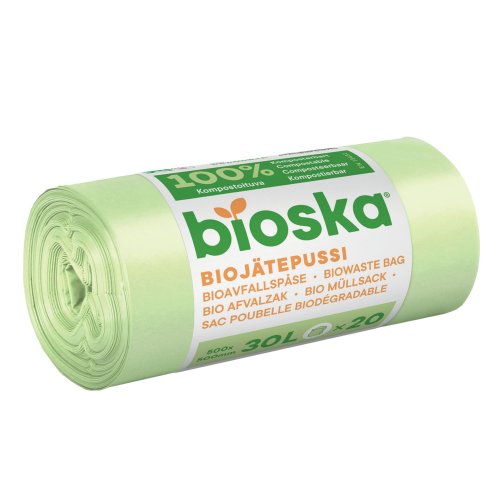 Biojätepussi Bioska vahva 30l 20kpl, hinta 4,80€