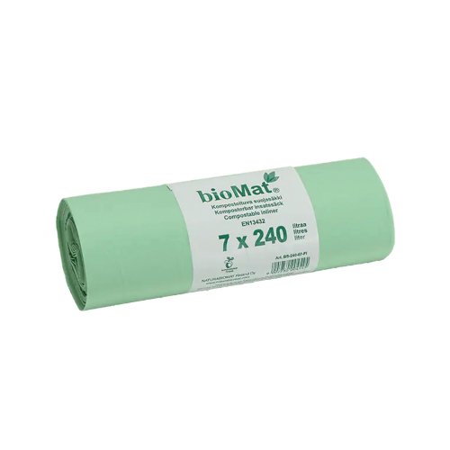 Biojätesäkki Biomat® kompostoituva 20my 240l 7kpl, hinta 16,35€