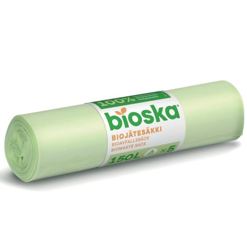 Biojätesäkki Bioska 150l 5kpl, hinta 7,29€