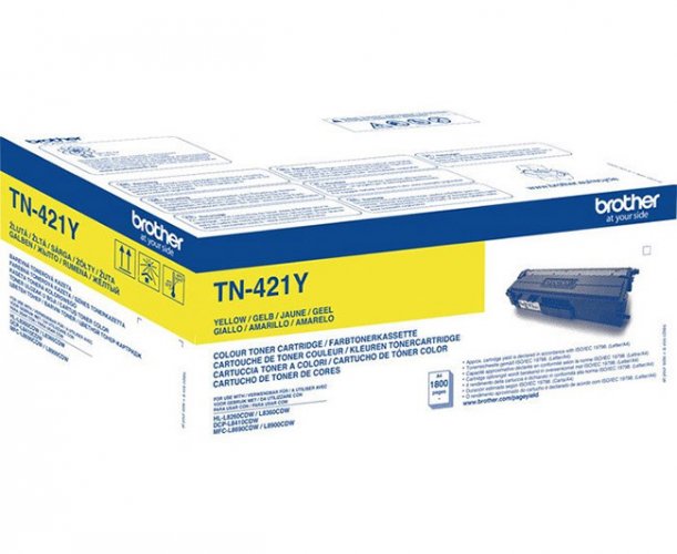 Laserkasetti BROTHER TN-421Y  YELLOW 1,8K, hinta 104,56€