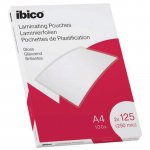 Bx100 ibico laminating pouch a4 125mic