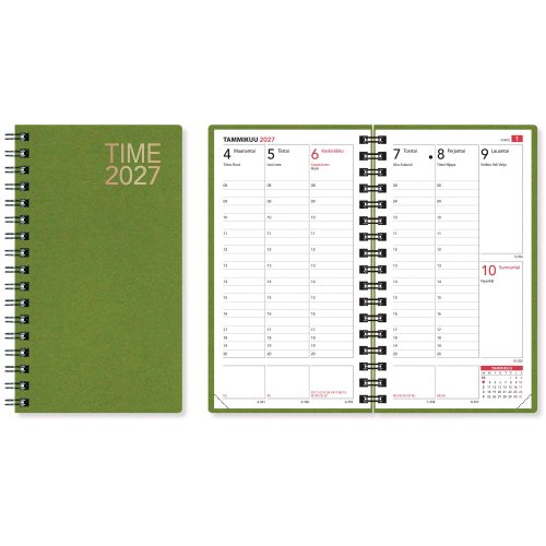 Taskukalenteri 2027 Cc 4257 ekotime 87 x 153mm, hinta 7,20€