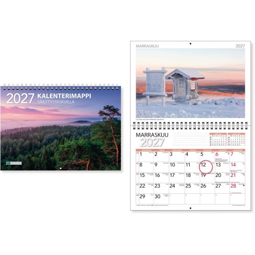 Seinäkalenteri 2027 Cc 5507 kalenterimappi 250 x 350mm, hinta 3,74€