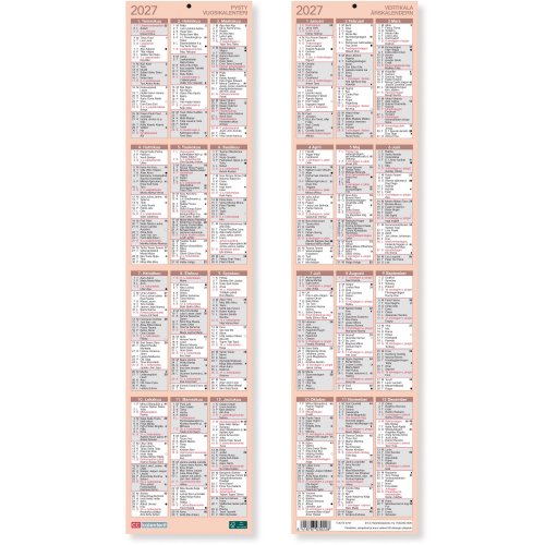 Cc 6707 pysty vuosikalenteri 2027 95 x 430mm, hinta 1,54€