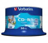 Cd-r-levy Verbatim Wide Inkjet Printable 700 MB 52x /50