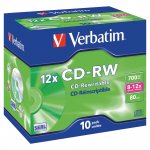 Cd-rw Verbatim 80min 700mb 8-12x 10kpl